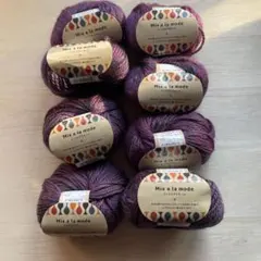 セリア毛糸　ミックスアラモード 8個カラーNo2 ロット22A