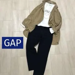 gap ストレッチスリムクロップドパンツ　テーパード　ブラック　綿　2R ＭＬ