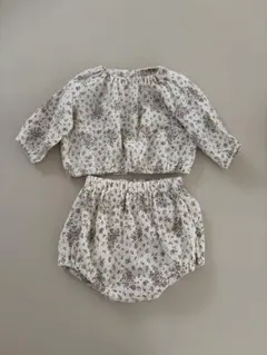 韓国子供服 nunubiel 花柄セットアップ M