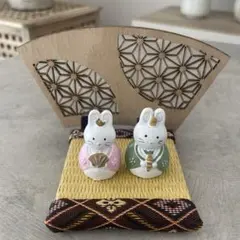 ひな祭り　オブジェセット　雛飾り　ナチュラルキッチン　扇　うさぎのサムネイル