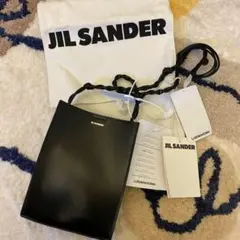 JIL SANDER ブラックレザーショルダーバッグ