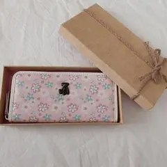 訳あり特価❕花柄❕ピンク 長財布 クマ モチーフ カード 小銭入れ