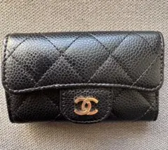 CHANEL マトラッセキーケース キャビアスキン6連