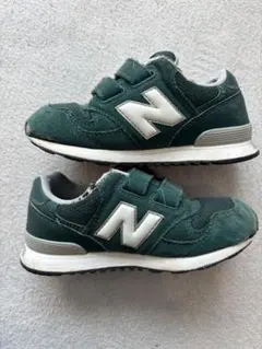 【穴あき有】ニューバランス313 キッズスニーカー 17.5cm 緑