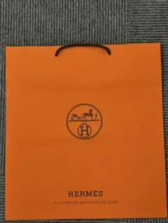 HERMES オレンジショップ袋 W42×D17×H46