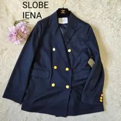 タグ付き未使用 イエナ 紺ブレ ダブル 金ボタン サイズ38 M ダークネイビー