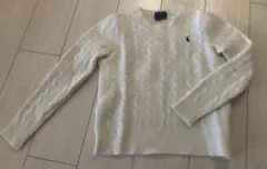 Polo Ralph Lauren アイボリー ケーブルニット カシミア混　XS