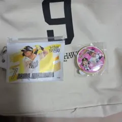 福岡ソフトバンクホークス 中村晃 ポーチ 牧原大成 缶バッジ