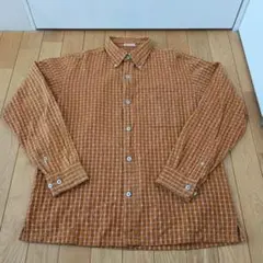 【M】シュガーケイン　sugar cane チェックシャツ　オレンジのサムネイル