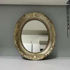 カネボウ　ノベルティ　楕円形壁掛け鏡　ミラー