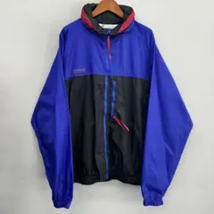 90s Columbia ナイロンジャケット Lサイズ マレーシア製 フード収納
