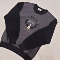 マンシングウェア　ニット　セーター　黒　ブラック　ペンギン　Lサイズ