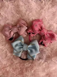 ヘアゴム　ミミーリボン　リボン　女の子　大人　かわいい　パステルカラー