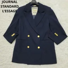 未使用級 ジャーナルスタンダード ダブル 紺ブレ 人気 ゴールド金具 春秋冬 毛 未使用級 ジャーナルスタンダード ダブル 紺ブレ 人気 ゴールド金具 春