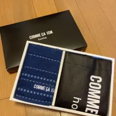 COMME CA ISM ハンドタオル/トートバッグセット ネイビー/ブラック