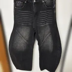 ダークグレー ワイドデニム