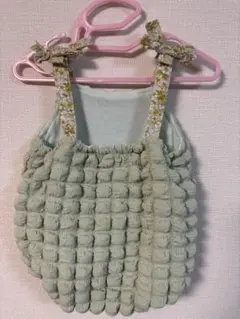 petit main ミントグリーン フリル付きロンパース 80cm