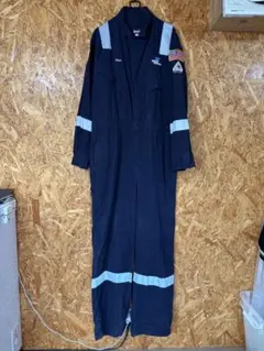 Bulwark 古着　ネイビーオーバーオール・つなぎ　ワッペン　刺繍