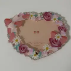 FUKUYA フクヤ ハートフラワーリースアクリルフレーム レッド 赤 AGF