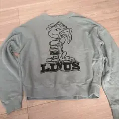 希少❗️Peanuts Linus ライナス スヌーピー スウェット 水色Mのサムネイル