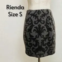 rienda リエンダ ジャカードミニスカート バロック調 グレー S【56】のサムネイル