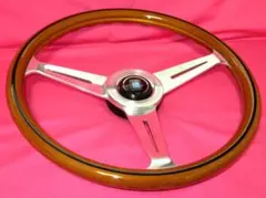 ナルディ ガラ3 タイプ3 36.5Φ マホガニー 美品 ホーンボタン付 希少