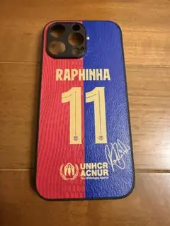 Raphinha 11 バルセロナiPhone16Pro Maxケースサイン入り