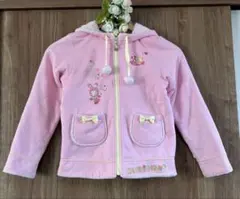 ☆メゾピアノ　ピンクフリースパーカー 140cm