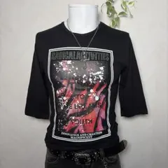 archive y2k お兄系V系【未使用】ラインストーン英字五分袖Tシャツのサムネイル