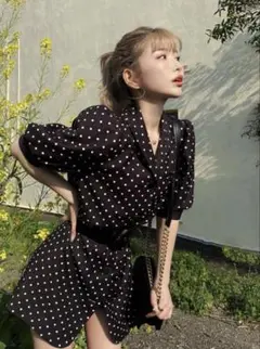 ZARA ドット柄ポプリンクロップドトップス - メルカリ