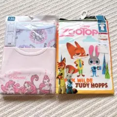 ✳︎新品未開封✳︎しまむら　半袖肌着セット　半袖シャツ肌着　ラプンツェル　アリエル