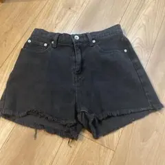 ブラックデニムショートパンツ Mサイズ
