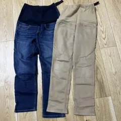 マタニティパンツ2本セット（無印良品）