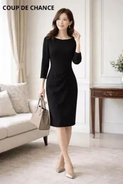 クードシャンス ブラック ワンピース 36 日本製