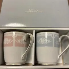 Noritake マグカップ 2個セット ピンク ブルー