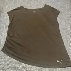 PUMA サイドギャザー Tシャツ BLACK レディース