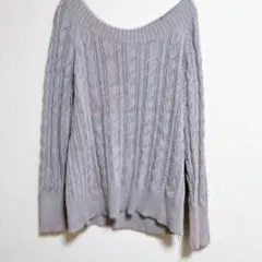 【大特価】jcp 【XL】ジェイシーピー グレー オフショルダー セーター