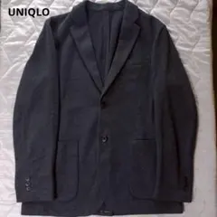 【美品】UNIQLO コンフォートジャケット　テーラードジャケット ダークグレーのサムネイル