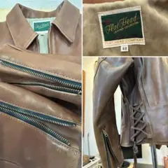 【Flat Head】フラットヘッド 馬革 シングルライダース 42 日本製 HORSEHIDE SINGLE LEATHER JACKET | THE FLAT HEAD