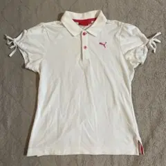 PUMA プーマ　レディース　L 半袖ポロシャツ　スポーツウェア　白