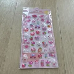 【ピンク・うさぎ】 ボンボンドロップ シール シールセット ぷくぷくシール3D