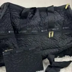 LeSportsac ボストンバッグ ポーチ付き ブラックのサムネイル