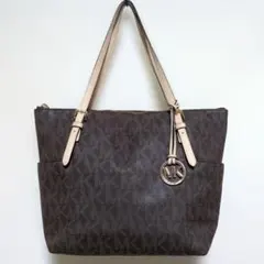 Michael Kors シグネチャーダークブラウン トートバッグ