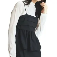 【新品タグ付】ANY SIS　ドッキングビスチェワンピース×インナーセット 　L