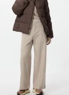 UNIQLO/ユニクロ　ブラッシュドジャージーワイドパンツ