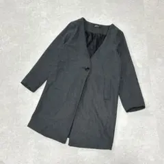 超美品CHIP CLIP ロングジャケット ブラック 3L スタジャン軽い長い CHIP CLIP ロングカーディガン　レース総柄 シアー 黒　ブラック