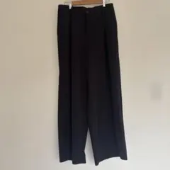 78． パンツ　スラックス　黒のワイドパンツ 礼服