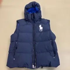 Polo Ralph Lauren フード付きダウンベスト M ネイビー