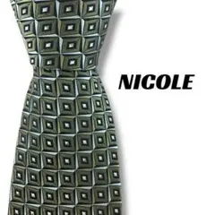 【7246】美品！ニコル　ネクタイ　グリーン系