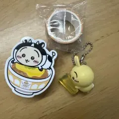 ちいかわうさぎ　すき家マグネット、くら寿司マステ、キーホルダーガチャガチャ